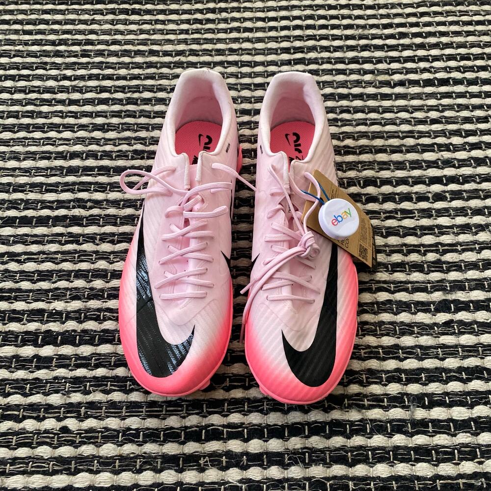 🌿Nike Men Zoom Mercurial Vapor 15 Academy Pink Black Soccer Cleat Sneakers 11.5